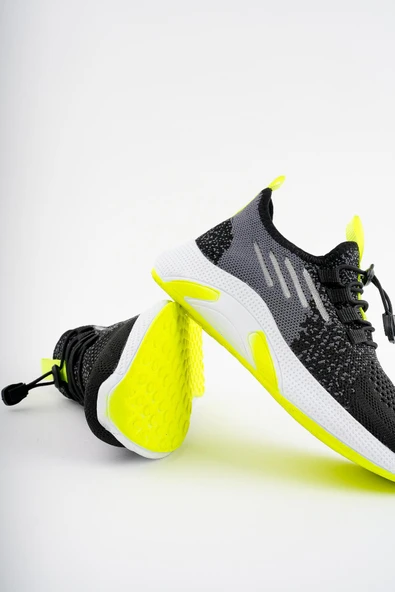 Muggo JETSON Günlük Unisex Çocuk Garantili Bağcıklı Rahat Sneaker Spor Ayakkabı  YEŞİL 28 - 9