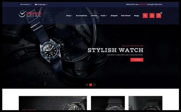 Versace Watch Store Opencart Teması - 3