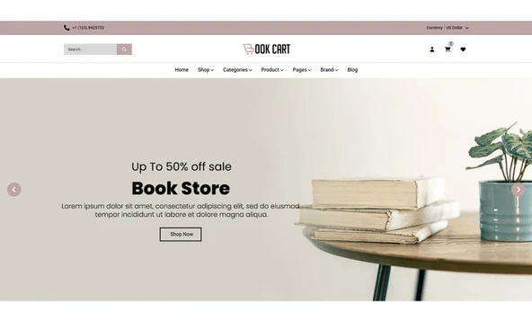 Book Cart - Online Booksellers OpenCart Teması - 3