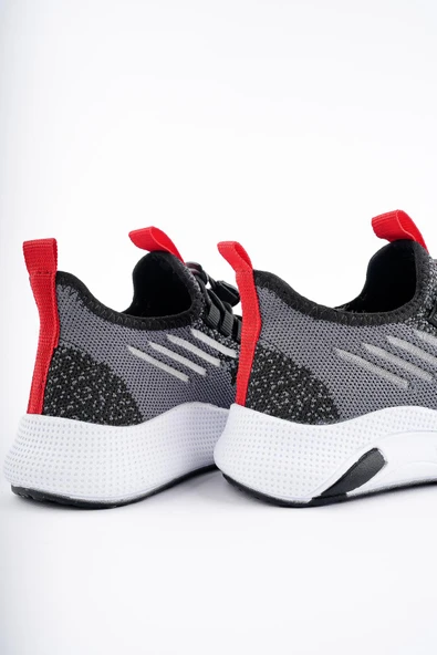 Muggo JETSON Günlük Unisex Çocuk Garantili Bağcıklı Rahat Sneaker Spor Ayakkabı  SİYAH 29 - 6