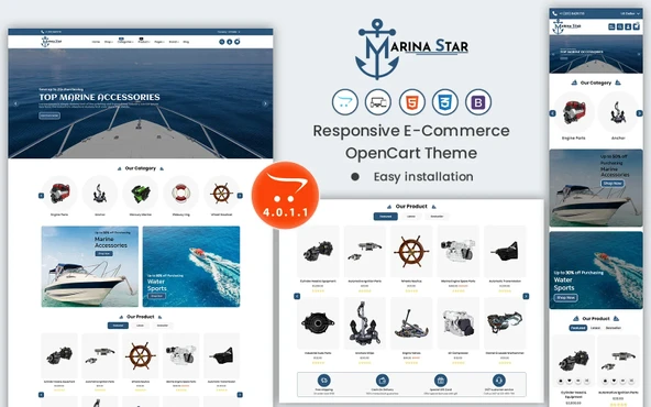 Marina Star - Maritime Accessories and Water Sports Gear OpenCart Teması - 1