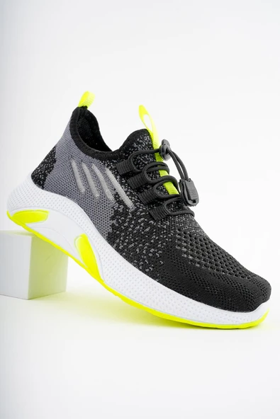 Muggo JETSON Günlük Unisex Çocuk Garantili Bağcıklı Rahat Sneaker Spor Ayakkabı  YEŞİL 29 - 7
