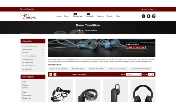 Earpords - Sell Earphones, Airpods, Headphones, Bluetooth, and Neckbands OpenCart Teması - 2