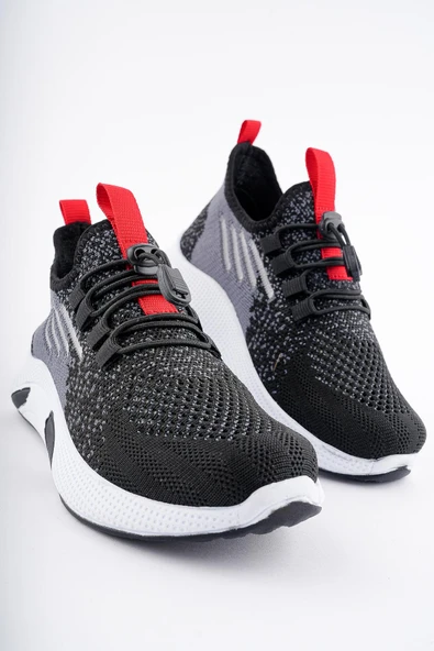 Muggo JETSON Günlük Unisex Çocuk Garantili Bağcıklı Rahat Sneaker Spor Ayakkabı  SİYAH 29 - 5