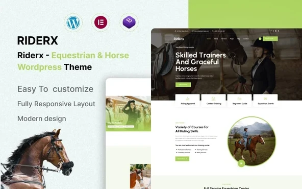 Riderx - Equestrian & Horse Riding Club WordPress Teması