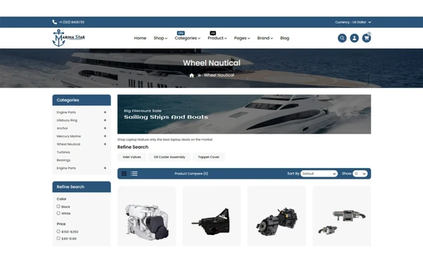 Marina Star - Maritime Accessories and Water Sports Gear OpenCart Teması - 2