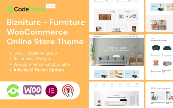 Bizniture - Furniture WooCommerce Teması