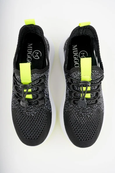 Muggo JETSON Günlük Unisex Çocuk Garantili Bağcıklı Rahat Sneaker Spor Ayakkabı  YEŞİL 29 - 5