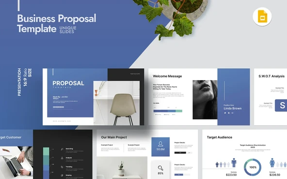 Business Proposal Presentation Design Google Slide Teması