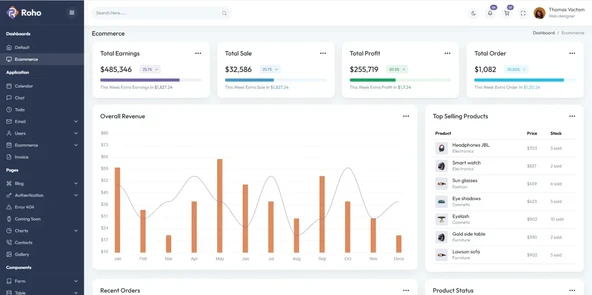 Rohi - Bootstrap 5 & Dashboard Admin Teması - 2
