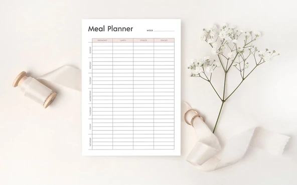 Canva and MS Word Meal Planner Teması