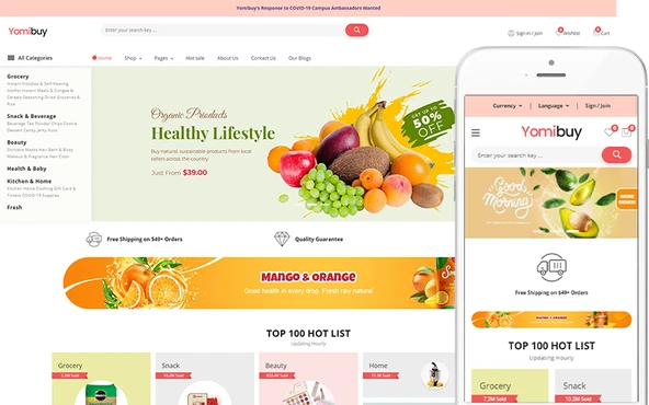 Yomibuy - Grocery, Supermarket WooCommerce Teması