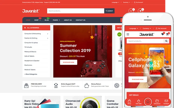 Javenist - Multipurpose WooCommerce Teması - 1