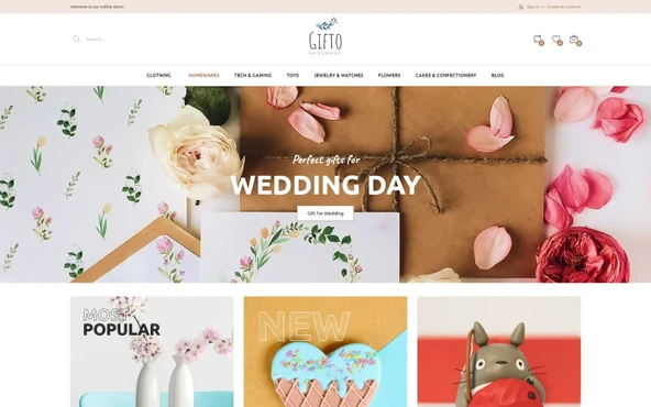 Gifto - Gifts Store Clean eCommerce Magento Teması