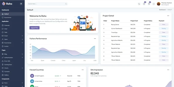 Rohi - Bootstrap 5 & Dashboard Admin Teması - 3