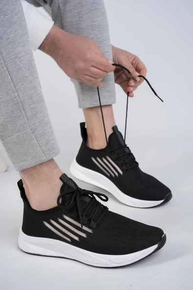 Muggo Ultraboost Unisex Ortopedik Günlük Garantili Yürüyüş Koşu Sneaker Spor Ayakkabı  SİYAH 39 - 2