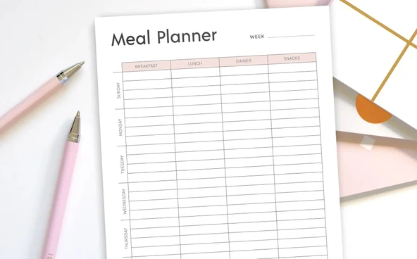 Canva and MS Word Meal Planner Teması - 3