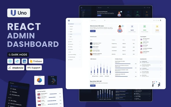 Uno - React & Tailwind 4 Admin Teması - 1