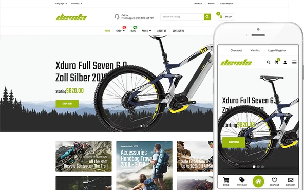 Devita - Bike & Bicycle Store WooCommerce Teması