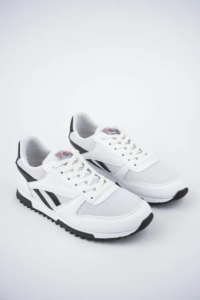 Muggo Elvis Unisex Ortopedik Günlük Garantili Yürüyüş Koşu Sneaker Spor Ayakkabı  BEYAZ 38 - 7