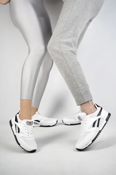 Muggo Elvis Unisex Ortopedik Günlük Garantili Yürüyüş Koşu Sneaker Spor Ayakkabı  BEYAZ 36