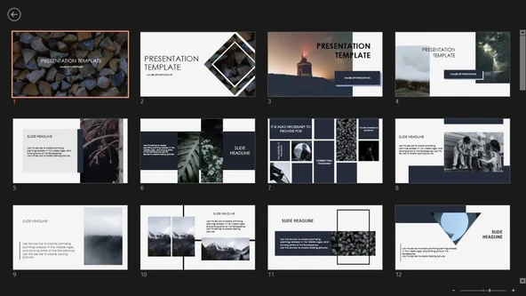 Business Presentation, Infographics, Calendar Power Point Teması - 2