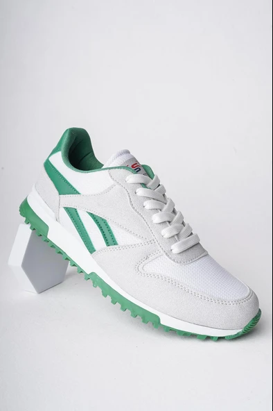 Muggo MGMORİS Unisex Günlük Garantili Yürüyüş Koşu Sneaker Spor Ayakkabı  YEŞİL 38 - Resim 5