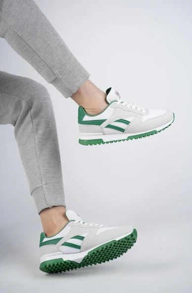 Muggo Elvis Unisex Ortopedik Günlük Garantili Yürüyüş Koşu Sneaker Spor Ayakkabı  YEŞİL 43