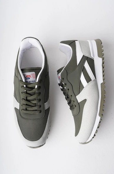 Muggo MGMORİS Unisex Günlük Garantili Yürüyüş Koşu Sneaker Spor Ayakkabı  HAKİ 38 - 5
