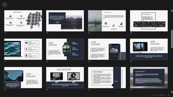 Business Presentation, Infographics, Calendar Power Point Teması - 3