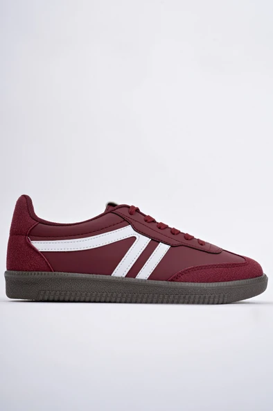 Muggo GARCİA Garantili Unisex Ortopedik Günlük Bağcıklı Yürüyüş Koşu Sneaker Spor Ayakkabı  BORDO 42 - 8