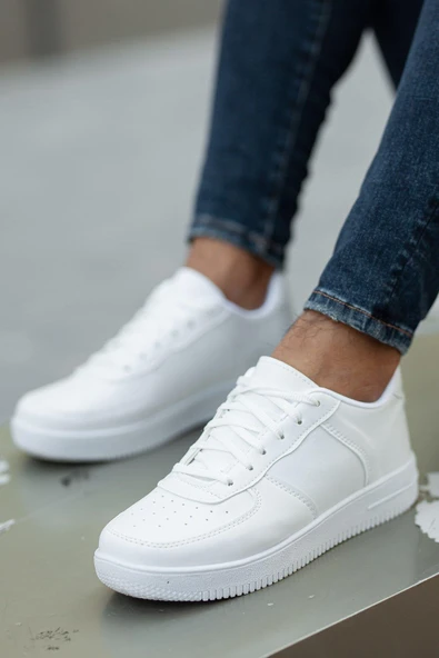 Muggo MGPOGBA Unisex Sneaker Günlük Spor Ayakkabı  BEYAZ 44 - 4