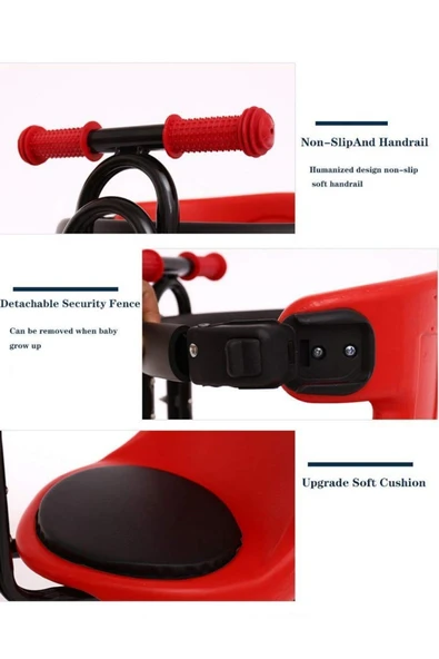 Sarissa Bisiklet Çocuk Taşıyıcı Ön Taşıyıcı Kadro Bağlantılı Bisiklet Çocuk Koltuğu Taşıyıcı Sele - 4