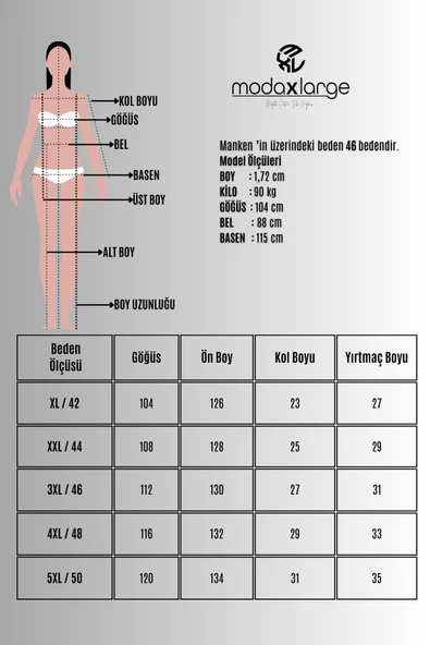 Kadın Büyük Beden Kısa Kollu Bel Bağlama Detaylı Elbise 5303-25 - 9