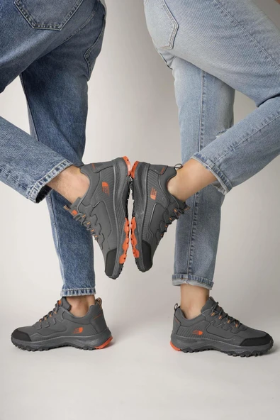 Muggo KUZEY Unisex Garantili Trekking Outdoor Sneaker Ayakkabı  FÜME 37