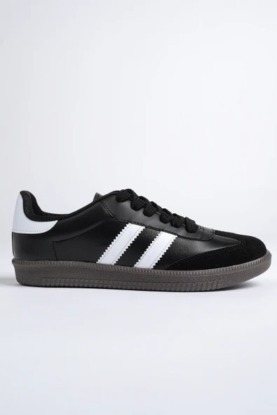 Muggo GORDON Unisex Ortopedik Günlük Garantili Bağcıklı Yürüyüş Koşu Sneaker Spor Ayakkabı  SİYAH 38 - 8