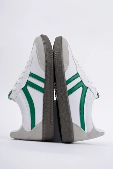 Muggo GARCİA Garantili Unisex Ortopedik Günlük Bağcıklı Yürüyüş Koşu Sneaker Spor Ayakkabı  YEŞİL 36 - 2