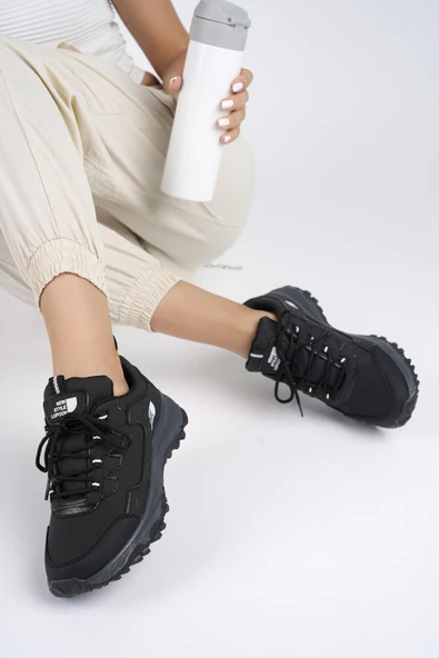 Muggo KUZEY Unisex Garantili Trekking Outdoor Sneaker Ayakkabı  SİYAH-SİYAH 41 - 4