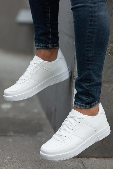 Muggo MGPOGBA Unisex Sneaker Günlük Spor Ayakkabı  BEYAZ 42