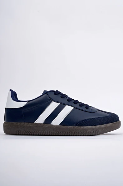 Muggo GORDON Unisex Ortopedik Günlük Garantili Bağcıklı Yürüyüş Koşu Sneaker Spor Ayakkabı  LACİVERT 42 - 7