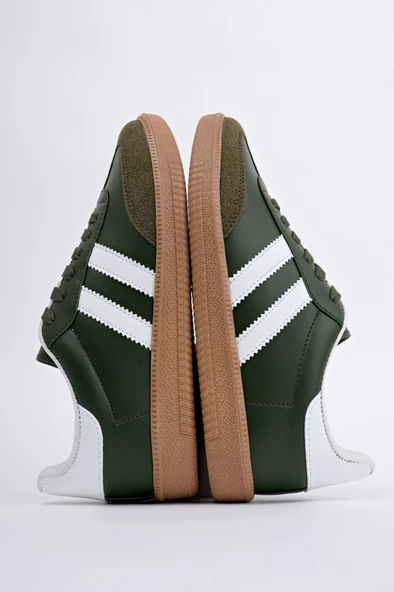 Muggo GORDON Unisex Ortopedik Günlük Garantili Bağcıklı Yürüyüş Koşu Sneaker Spor Ayakkabı  HAKİ 42 - 9