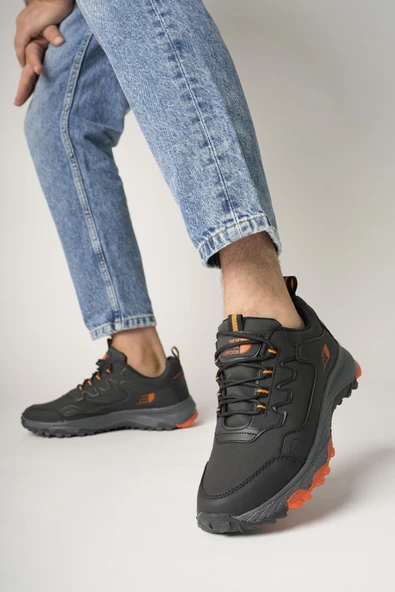 Muggo KUZEY Unisex Garantili Trekking Outdoor Sneaker Ayakkabı  SİYAH 45 - 3