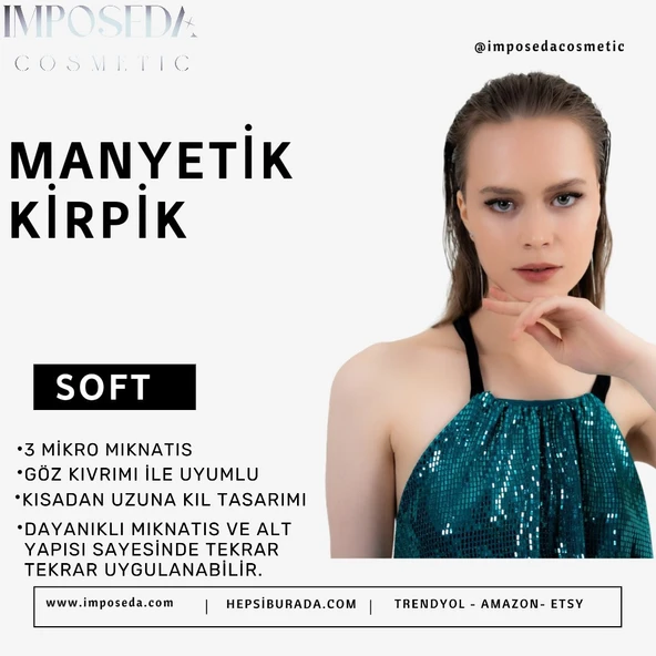 İMPOSEDA Mıknatıslı Kirpik Soft Kısa Ve Seyrek Kirpikler Için Özel Olarak Tasarlandı. Mıknatıs Kirpik - 11