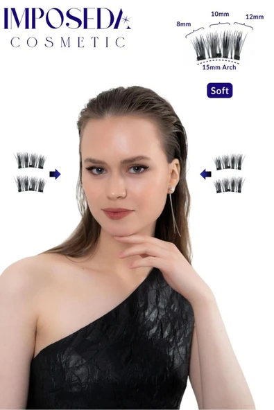 İMPOSEDA Mıknatıslı Kirpik Soft Kısa Ve Seyrek Kirpikler Için Özel Olarak Tasarlandı. Mıknatıs Kirpik