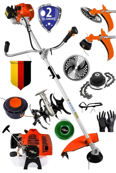 Lieber German Teknoloji LTC-20 Benzinli Çapalı Ot Çalı Çim Biçme Tırpanı Tırpan Makinesi