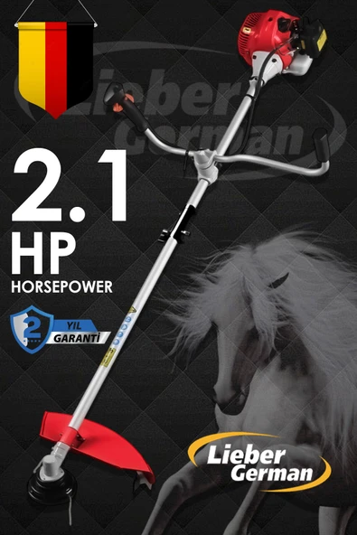 Lieber German Teknoloji LTCC-20 Benzinli 2 Çapa Aparatlı Ot Çalı Çim Biçme Tırpanı Makinası - 2