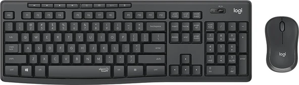 Logitech MK295 Q Tr Siyah Kablosuz Klavye+Mouse Set [efsngrck]