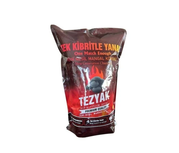 Tezyak Klasik Tek Kibritle Yanan Yeni Nesil Mangal Kömürü