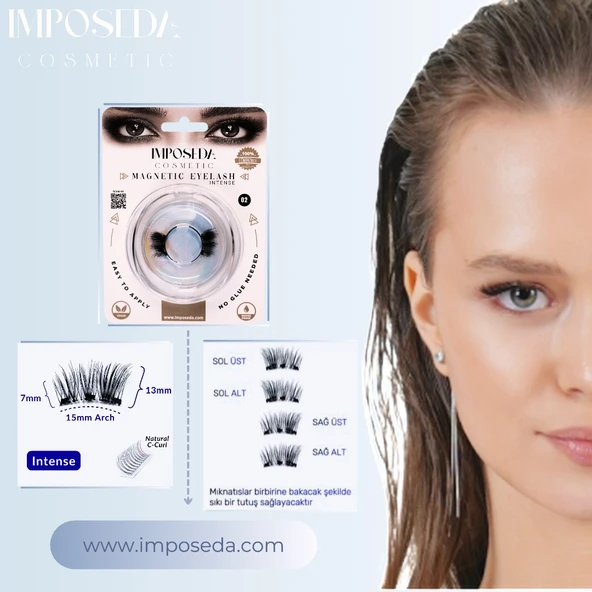 İMPOSEDA Mıknatıslı Kirpik Intense Uzun Ve Yoğun Kirpikler Için Özel Tasarlandı. Mıknatıs Kirpik - 10