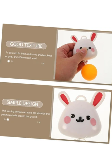 Sevimli Tavşanlı PinPon, Çocuklar İçin Asılı Masa Tenisi Eğitim Seti – Refleks, Koordinasyon ve Eğlence Bir Arada! - 8